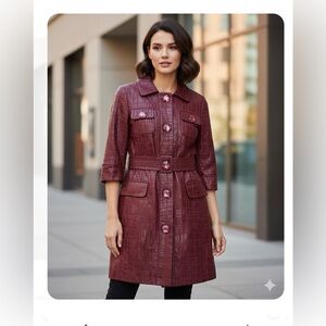 Vertigo Paris Color Rain Merlot Jacket Coat